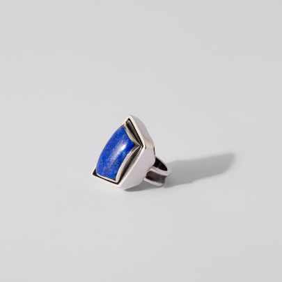 Picture of Hezar silver ring and azure stone