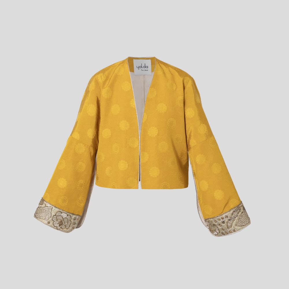 Picture of  Women's yellow silk coat