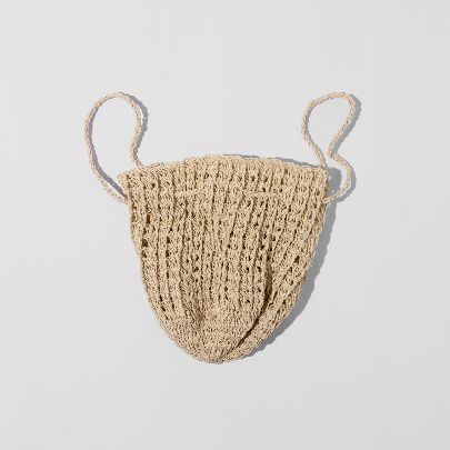 Picture of Off-white raffia bag