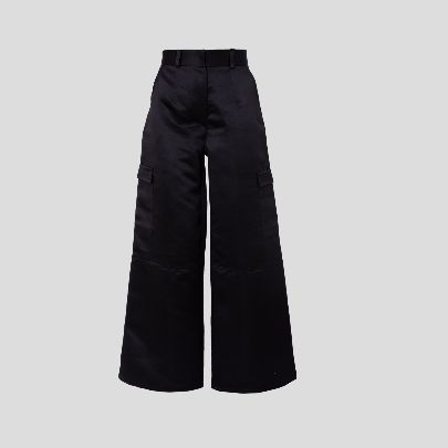 Picture of Women's black satin pants