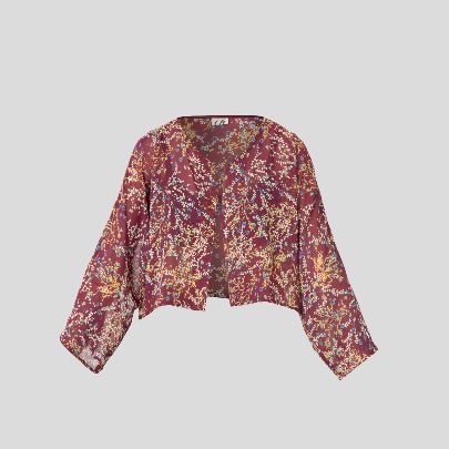 Picture of Patterned crismon silk overal for women 2