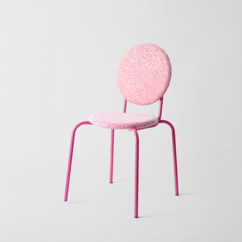 Picture of Pancake pink sequined chair