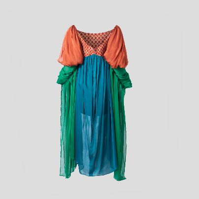 Picture of  Indian silk and taffeta dress for women