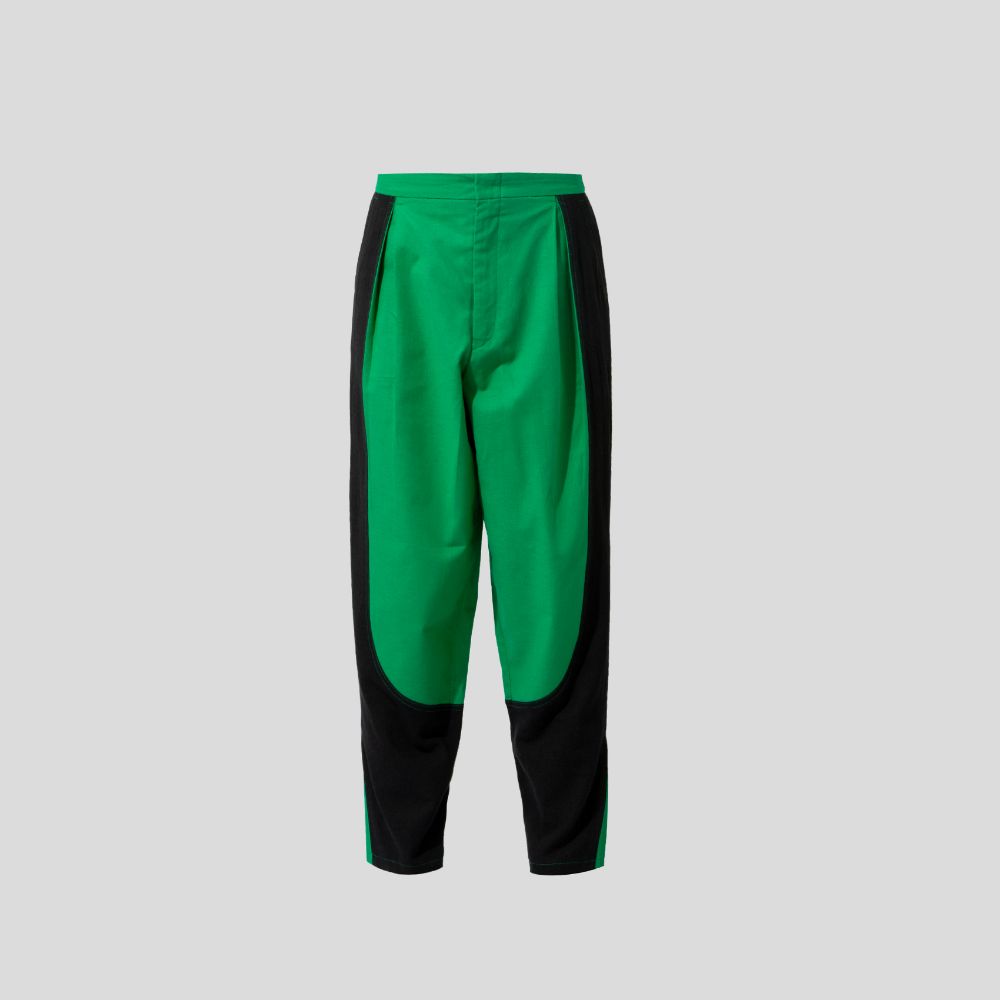 Picture of Black and green linen pants