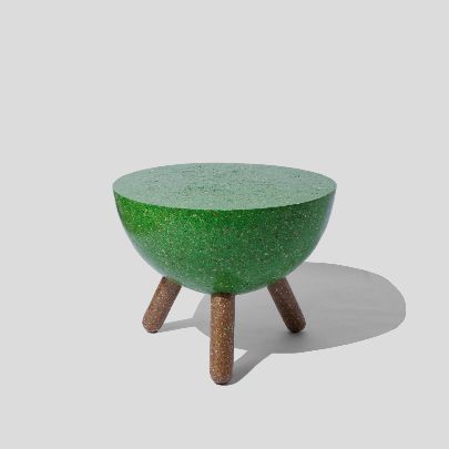 Picture of Green and brown paper composite side table