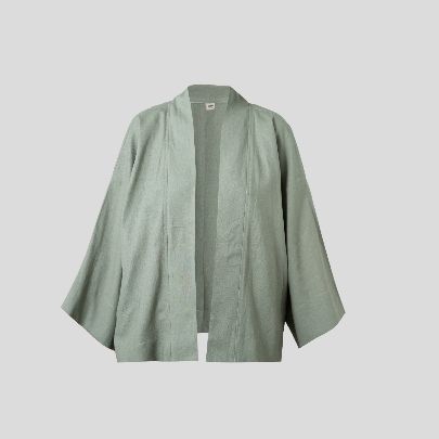 Picture of Green midi women's kimono