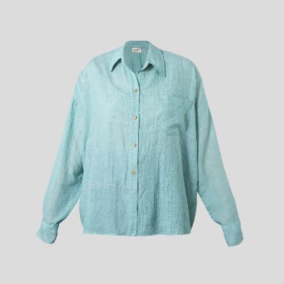 Picture of Green linen women's shirt