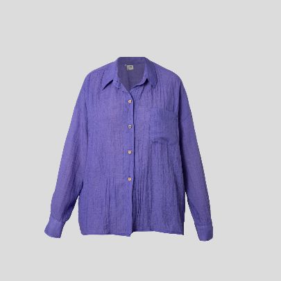 Picture of Purple linen women's shirt