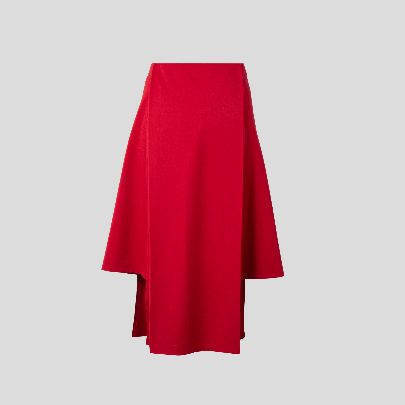 Picture of Women's red gabardine linen skirt