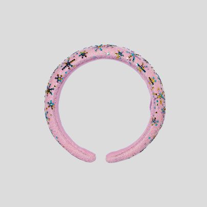 Picture of Pink khous embroidered headband 