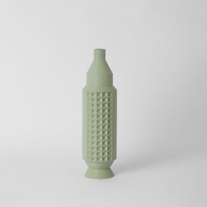 Picture of Long green resin polyester vase