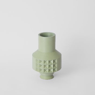 Picture of Short green resin polyester vase