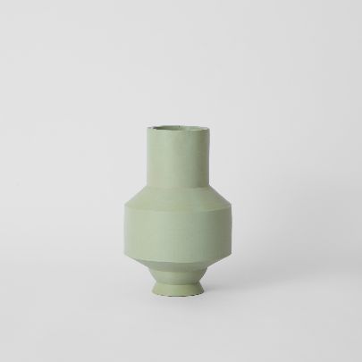 Picture of Short green resin polyester vase