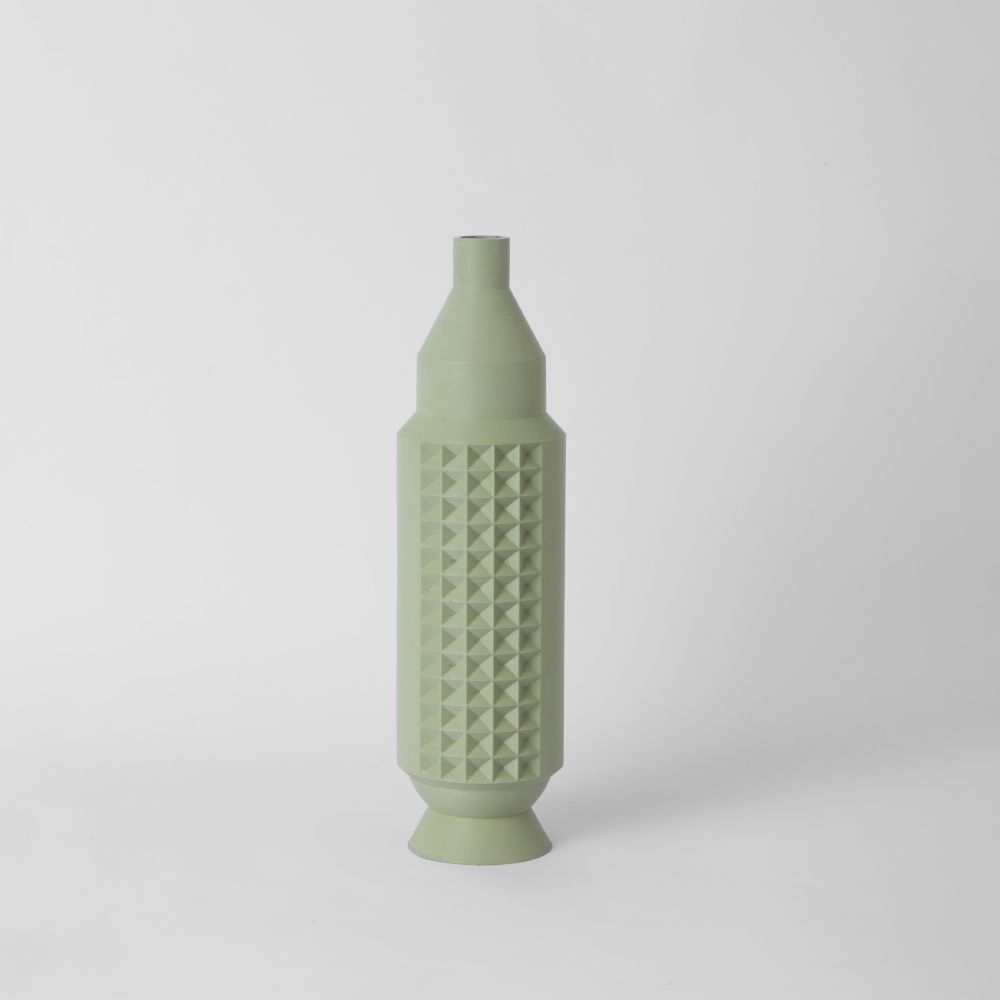 Picture of Long green resin polyester vase