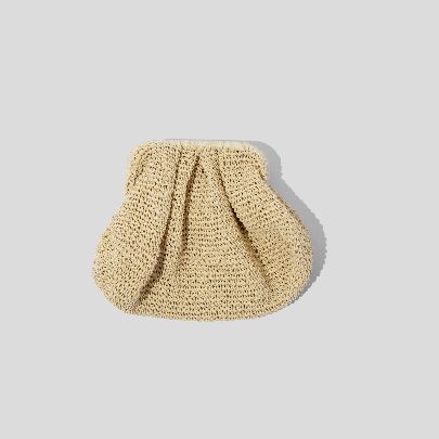 Picture of Abran light cream raffia bag