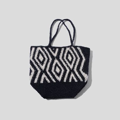 Picture of Black and white cotton bag