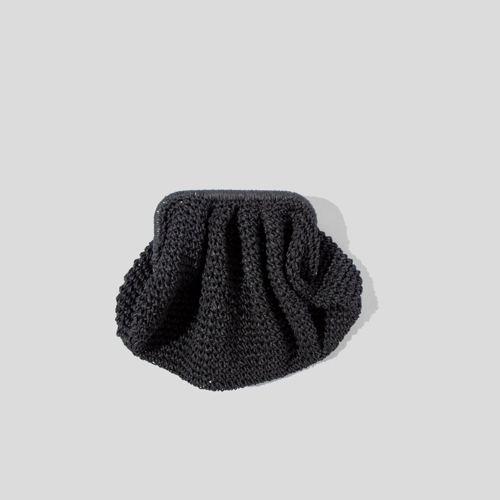 Picture of Abran black raffia bag