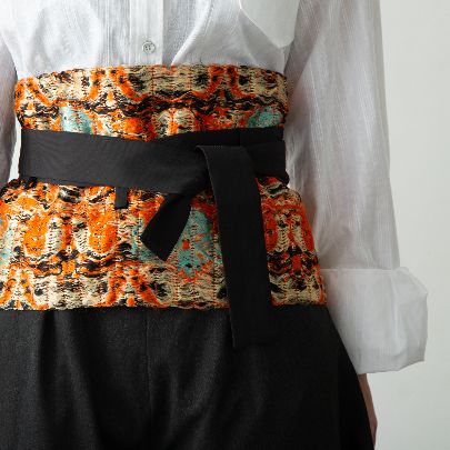 Picture of  Women's orange viscose belt