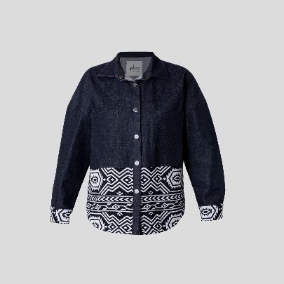 Picture of Patterned denim jacket for women