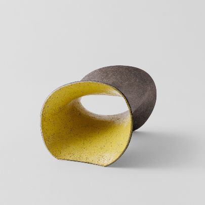 Picture of Sculptural Charcoal - Yellow Hollow Bench