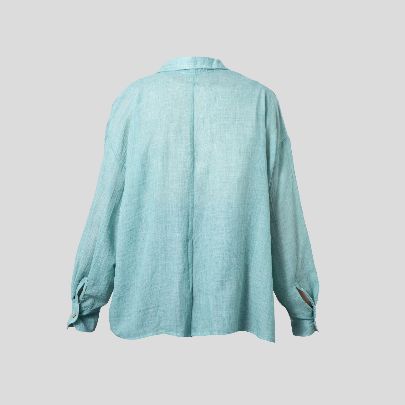 Picture of Green linen women's shirt