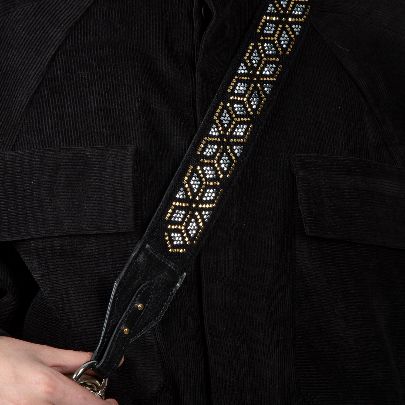 Picture of handmade gold&amp; silver bag strap