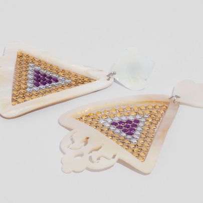 Picture of Purple mehregan earrings