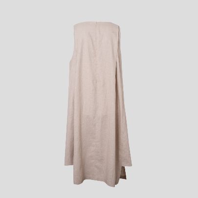 Picture of Cream step linen dress