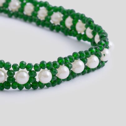 Picture of Green  pearls necklace