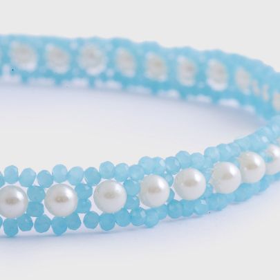 Picture of blue  pearls necklace