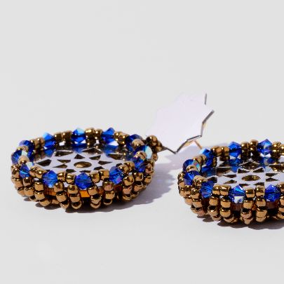 Picture of Neshan blue earring with mirror and steel