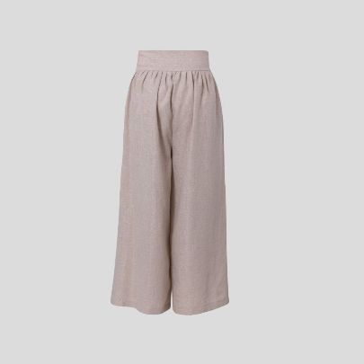 Picture of Women's cream linen lame pants