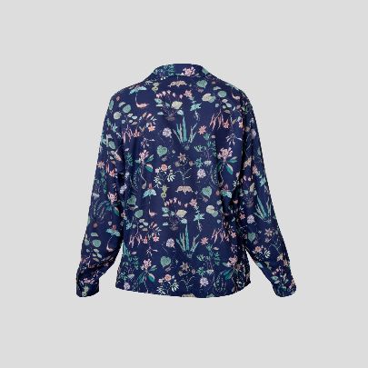 Picture of Navy blue cotton women's blouse 