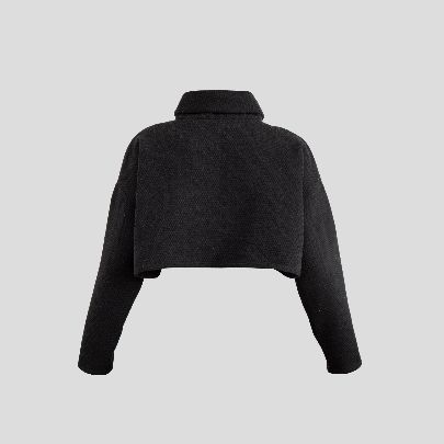 Picture of Women's knitted black turtleneck sweater