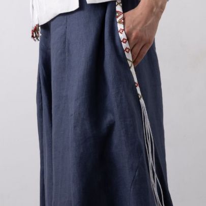 Picture of Women's Navy blue linen pants