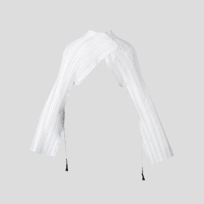 Picture of White pleated sleeves