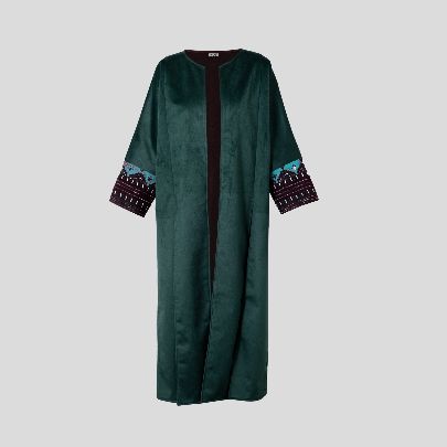 Picture of  Women's green velvet iran taj coat