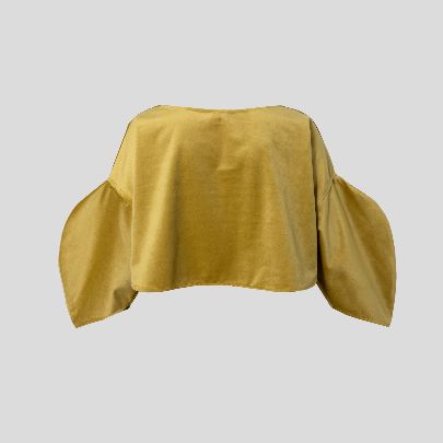 Picture of  Women's yellow velvet pants blouse set