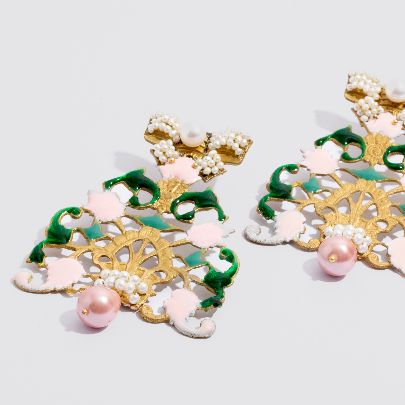 Picture of Women's Qajar enamel earrings