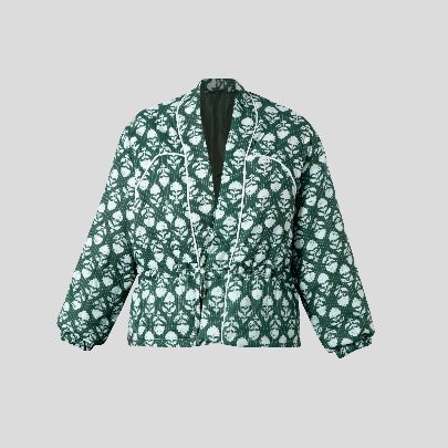 Picture of Floral green and white jacket 