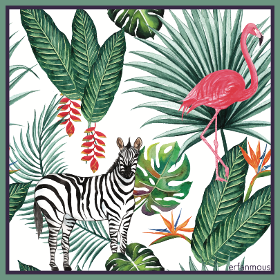 Picture of The tropical jungle mini scarf