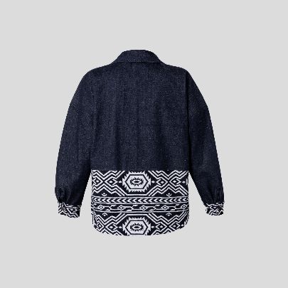 Picture of Patterned denim jacket for women