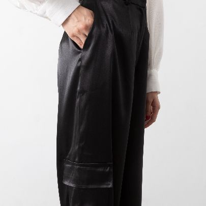 Picture of Women's black satin pants