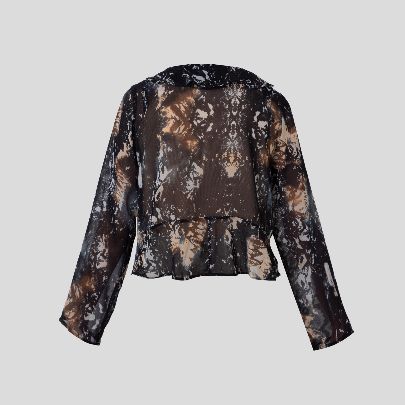 Picture of Women's silk blouse with snake skin design