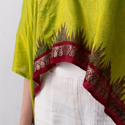 Picture of Natural green silk blouse