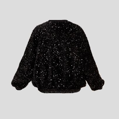 Picture of Women's black sequined velvet jacket