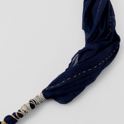 Picture of Circle Navy blue shawl