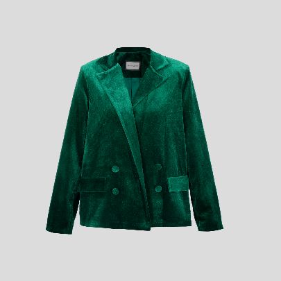 Picture of Women's green velvet suit