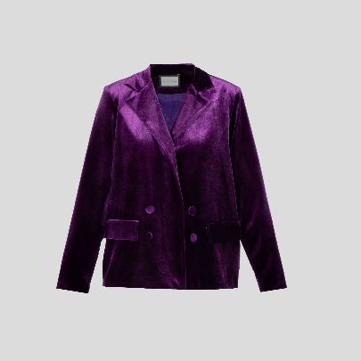 Picture of Women's purple velvet suit