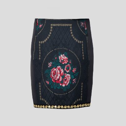 Picture of black floral skirt